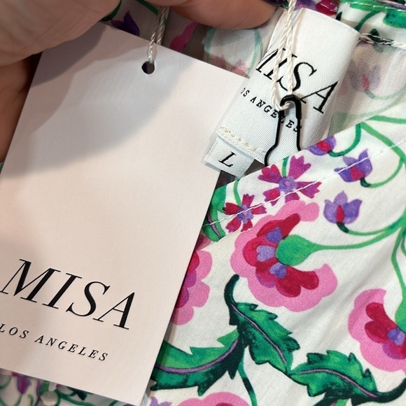 REVOLVE x MISA Los Angeles Morrison Dress in Spring Fuchsia Mix large new w tags - Picture 6 of 13